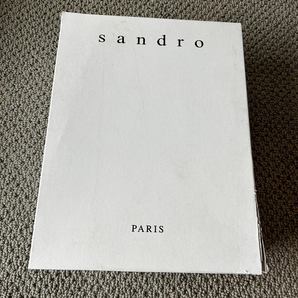 SANDRO Noha Leather Chelsea Boots Notched Gold size 38 39 7.5 - Picture 16 of 16